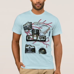Camiseta de la fotografía del ojo de la cámara d