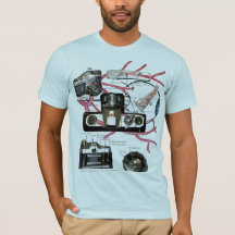 Camiseta de la fotografía del ojo de la cámara de