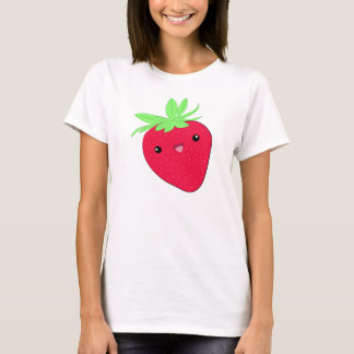 Camiseta de la fresa de Kawaii