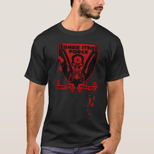 Camiseta de la fuerza de ataque del zombi (Anverso)