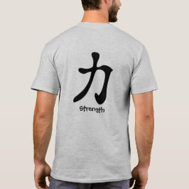 Camiseta De la fuerza del kanji de la escritura parte