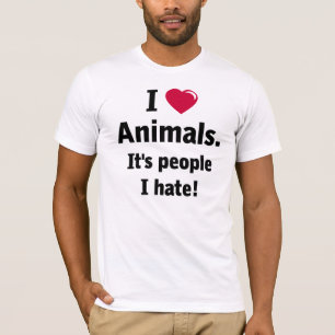 Camiseta de la gente del odio de los animales del