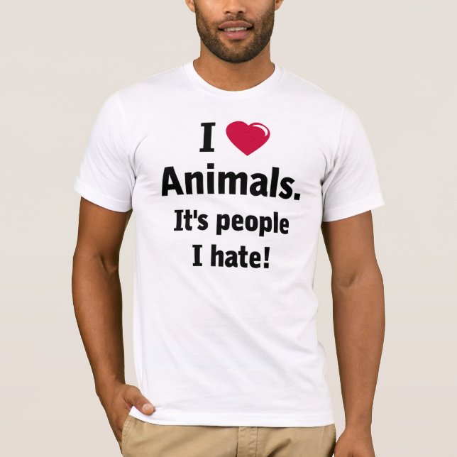 Camiseta de la gente del odio de los animales del (Anverso)