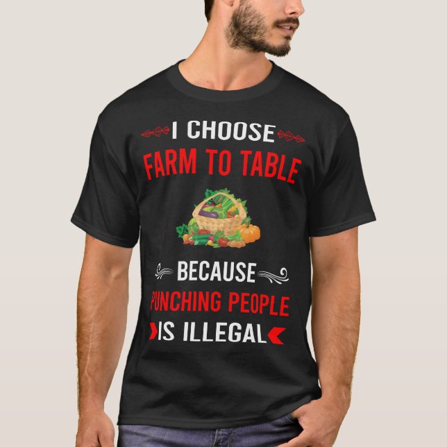 Camiseta De la granja a la mesa a puñetazos (Anverso)