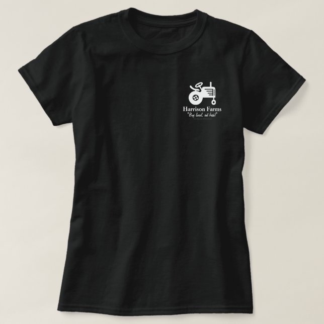 Camiseta de la granja de la familia con el (Diseño del anverso)