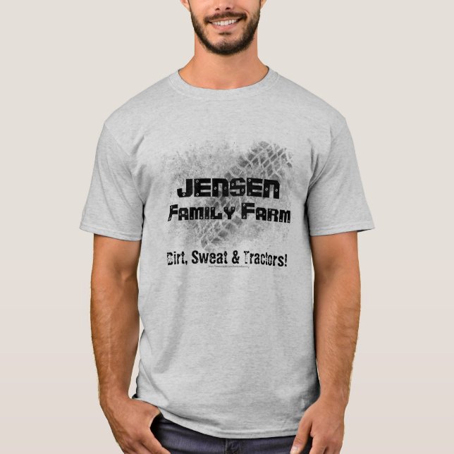 Camiseta de la granja de la familia con la pista (Anverso)