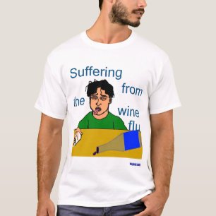 Camiseta de la gripe del vino