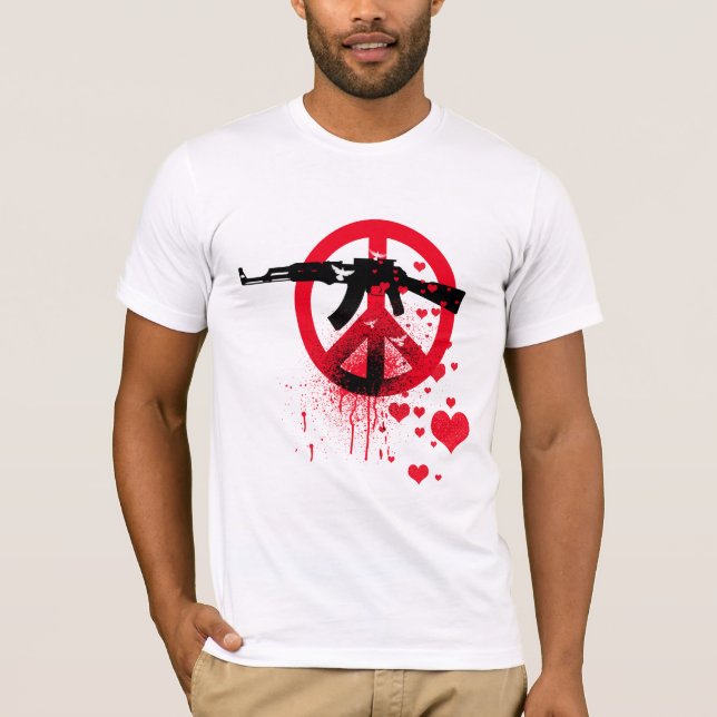 Camiseta de la guerra del amor no (Anverso)