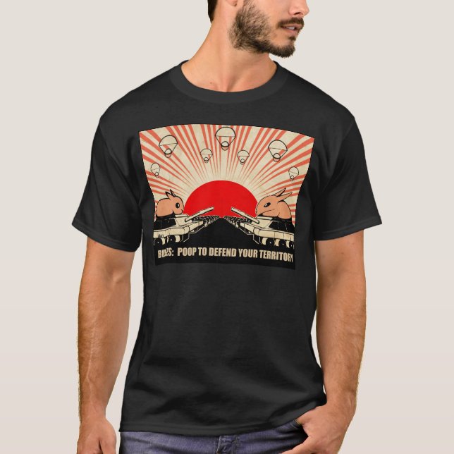 Camiseta de la guerra del impulso del conejito (Anverso)