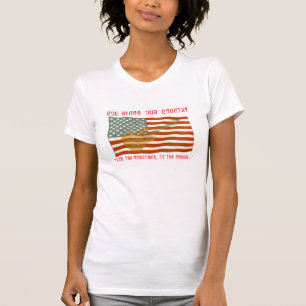 Camiseta de la guitarra de la bandera americana
