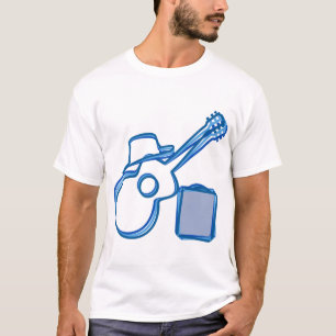 Camiseta de la guitarra de los azules
