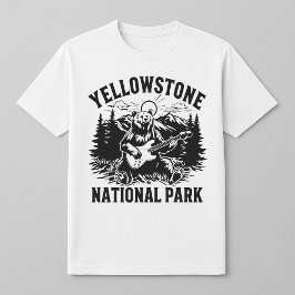 Camiseta de la guitarra del oso de Yellowstone