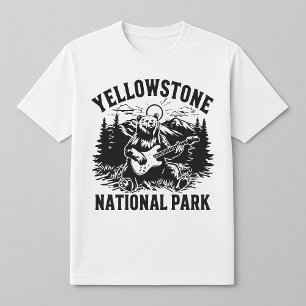 Camiseta de la guitarra del oso de Yellowstone