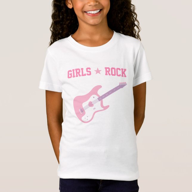 Camiseta de la guitarra del rosa de la estrella (Anverso)