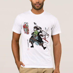 Camiseta de la guitarra del samurai de la roca