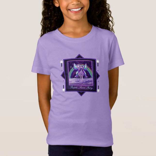 Camiseta de la hada de la lluvia morada (Anverso)