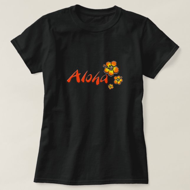 Camiseta de la hawaiana (Diseño del anverso)
