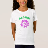 Camiseta de la hawaiana con la flor hawaiana del