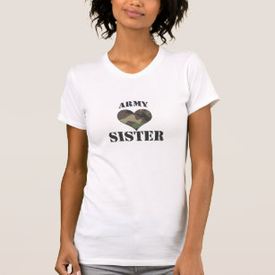 Camiseta de la hermana del ejército del corazón de