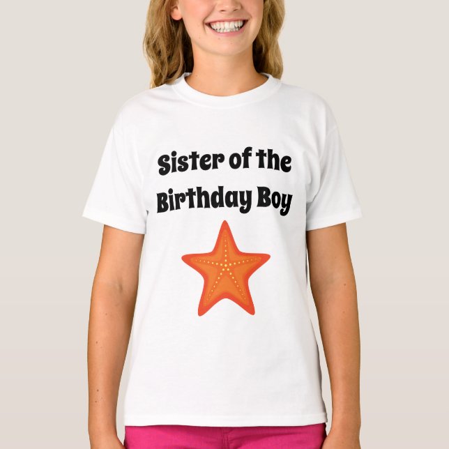 Camiseta De La Hermana Del Partido De Un Cumpleaño (Anverso)
