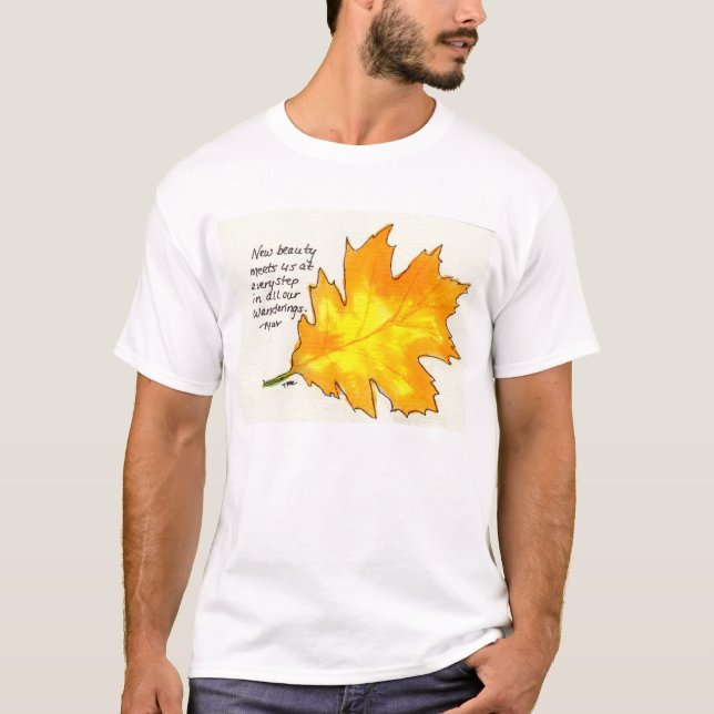 Camiseta de la hoja de la naturaleza de la cita de (Anverso)