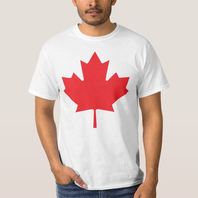 CAMISETA DE LA HOJA DE MAPLA CANADIENSE (Anverso)