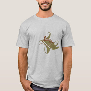 Camiseta de la hoja del lagarto (frente y parte