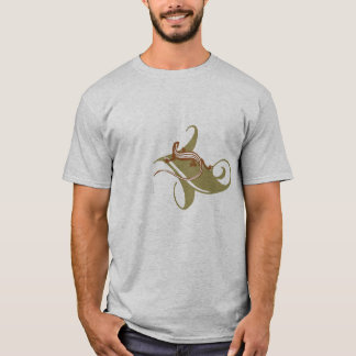 Camiseta de la hoja del lagarto (frente y parte
