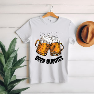 Camiseta de la hora de la cerveza del Naranja blan
