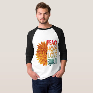 Camiseta de la igualdad de la esperanza del amor p