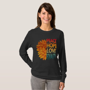 Camiseta de la igualdad de la esperanza del amor p