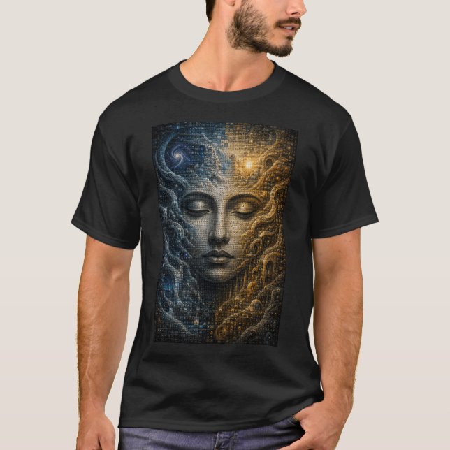 Camiseta de la ilusión de mosaico infinito (Anverso)