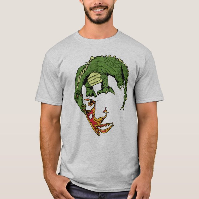 camiseta de la ilusión óptica de la cara del (Anverso)