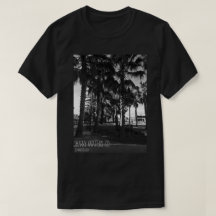 Camiseta de la imagen de las palmeras B&W de