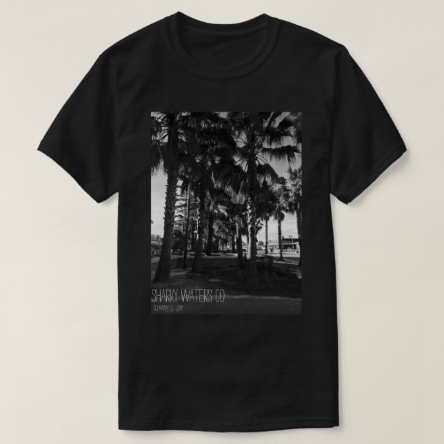 Camiseta de la imagen de las palmeras B&W de (Diseño del anverso)