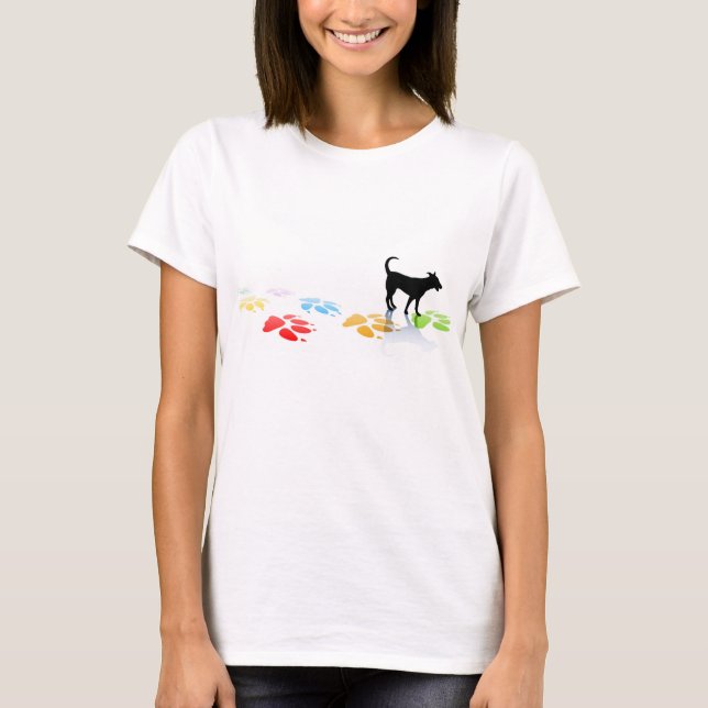 Camiseta de la impresión de la pata (Anverso)