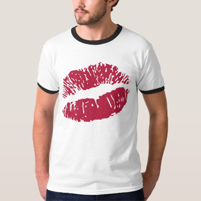 Camiseta de la impresión del labio (Anverso)