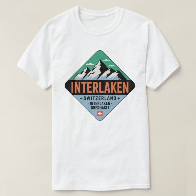 Camiseta de la insignia de la montaña de Interlake (Diseño del anverso)