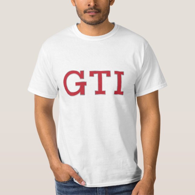 Camiseta de la insignia de VDUB GTI (rojo - plata) (Anverso)
