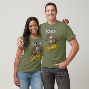 Camiseta de la insignia del clan Houston y tartán