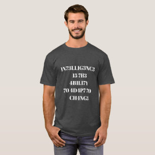 Camiseta de la inteligencia para los hombres