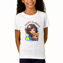 Camiseta de la isla chica del Pacífico (Palauan)