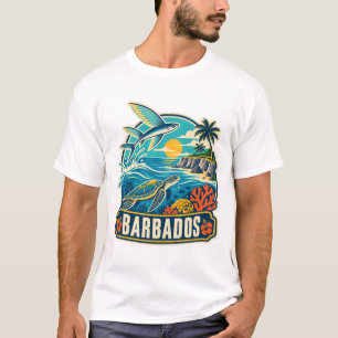 Camiseta de la isla de Barbados de mediados de sig
