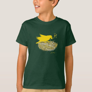 Camiseta de la jerarquía del pájaro de Steampunk