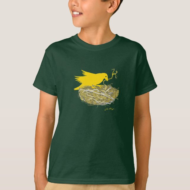 Camiseta de la jerarquía del pájaro de Steampunk (Anverso)