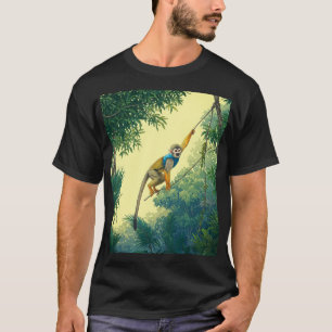 Camiseta de la jungla del mono de la ardilla girat