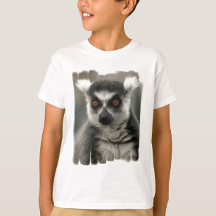 Camiseta de la juventud de la cara del Lemur