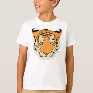 Camiseta de la juventud de la cara del tigre del