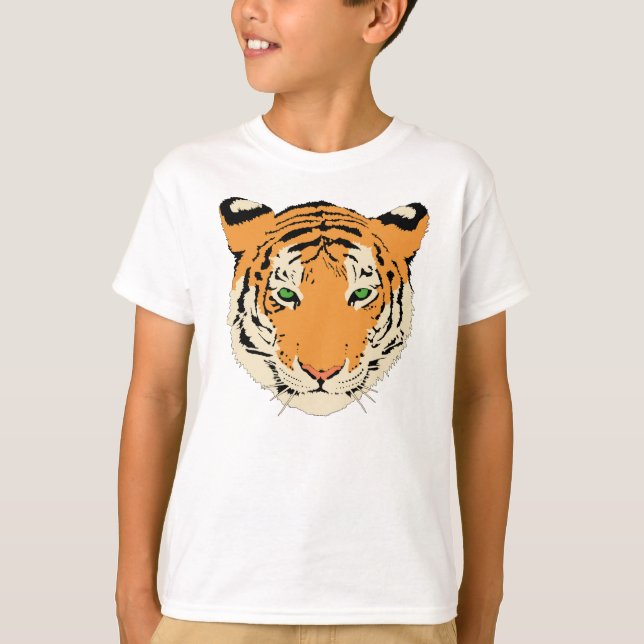 Camiseta de la juventud de la cara del tigre del (Anverso)