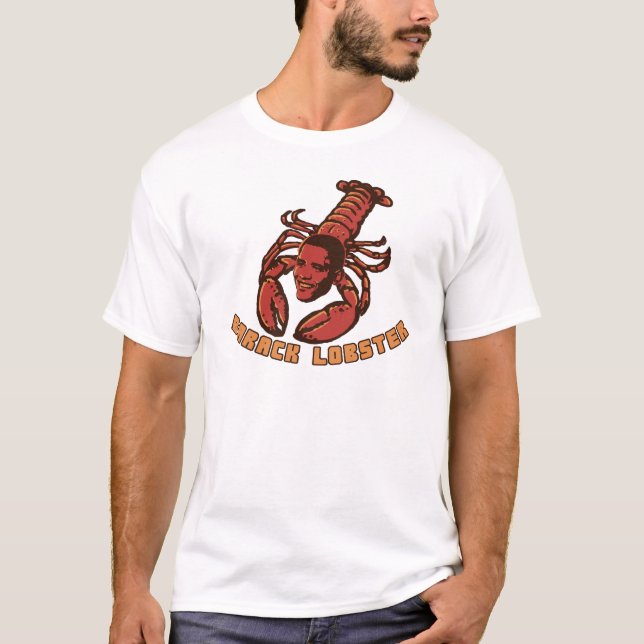 Camiseta de la langosta de Barack con las letras (Anverso)